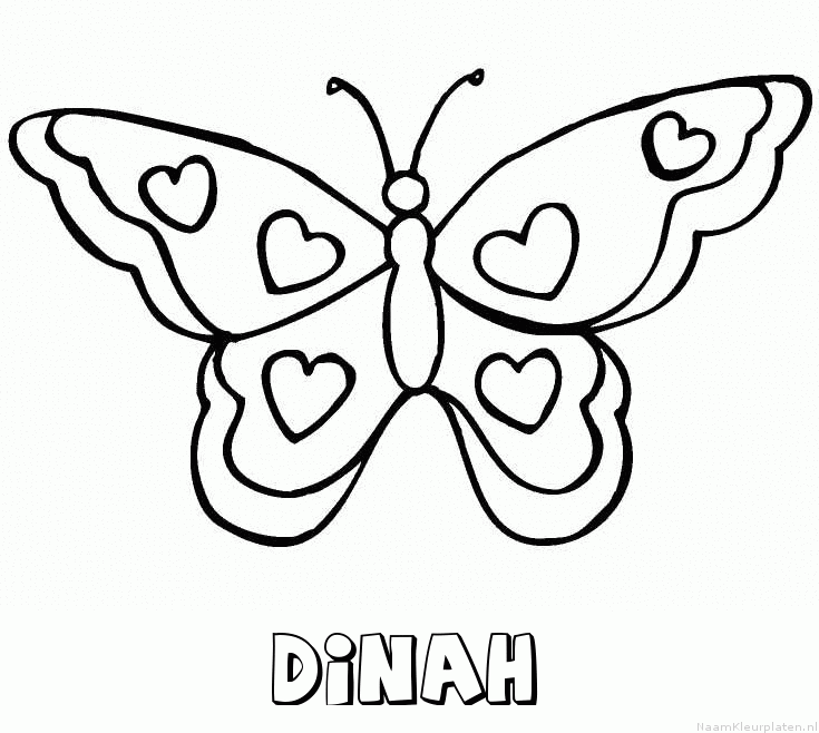 Dinah vlinder hartjes