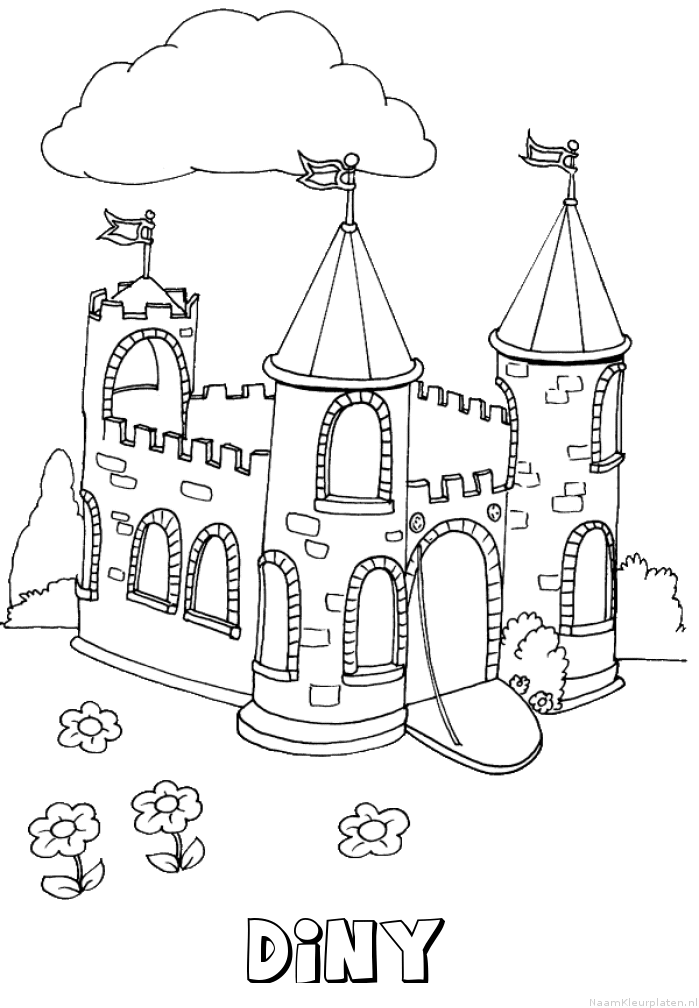 Diny kasteel kleurplaat