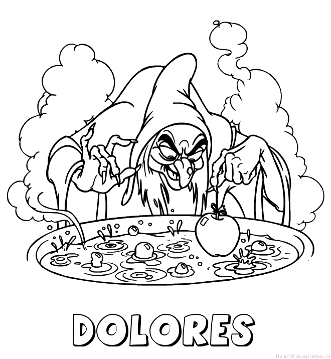 Dolores heks kleurplaat