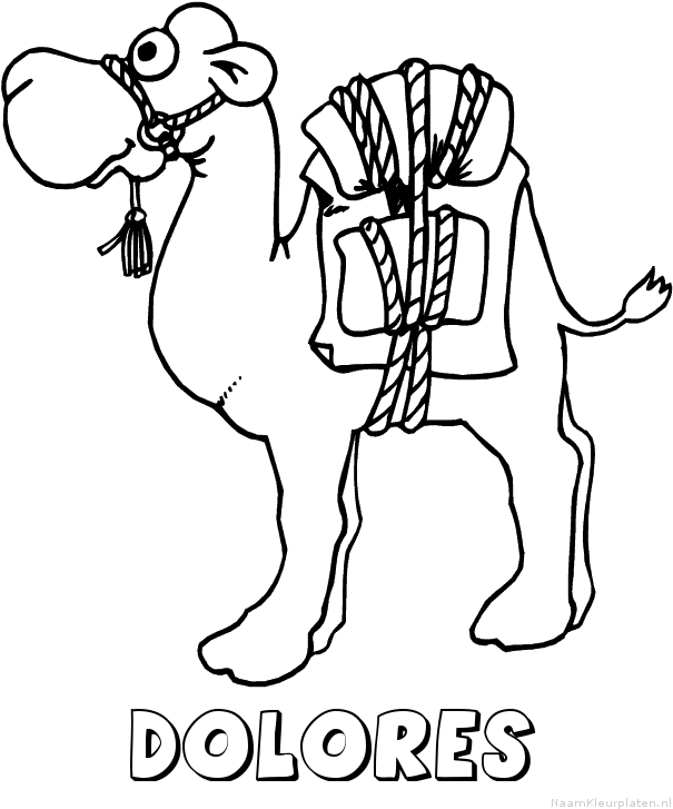 Dolores kameel kleurplaat