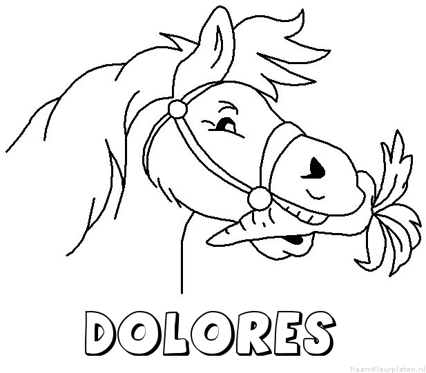 Dolores paard van sinterklaas kleurplaat
