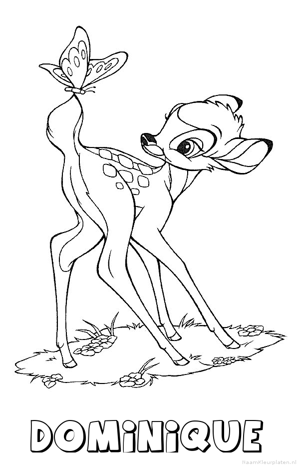 Dominique bambi kleurplaat