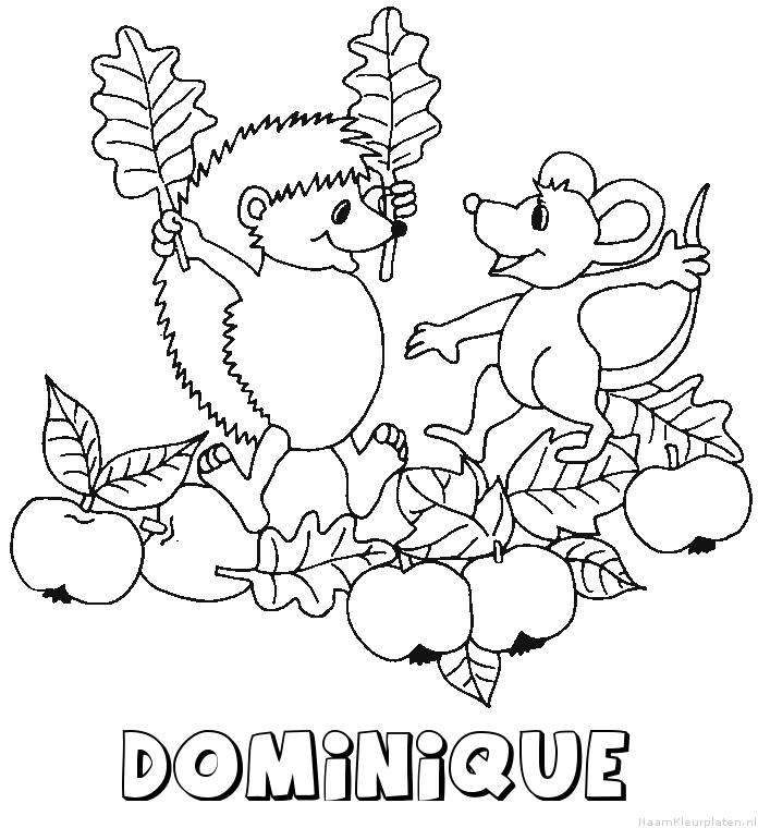 Dominique egel kleurplaat