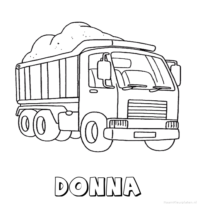 Donna vrachtwagen kleurplaat