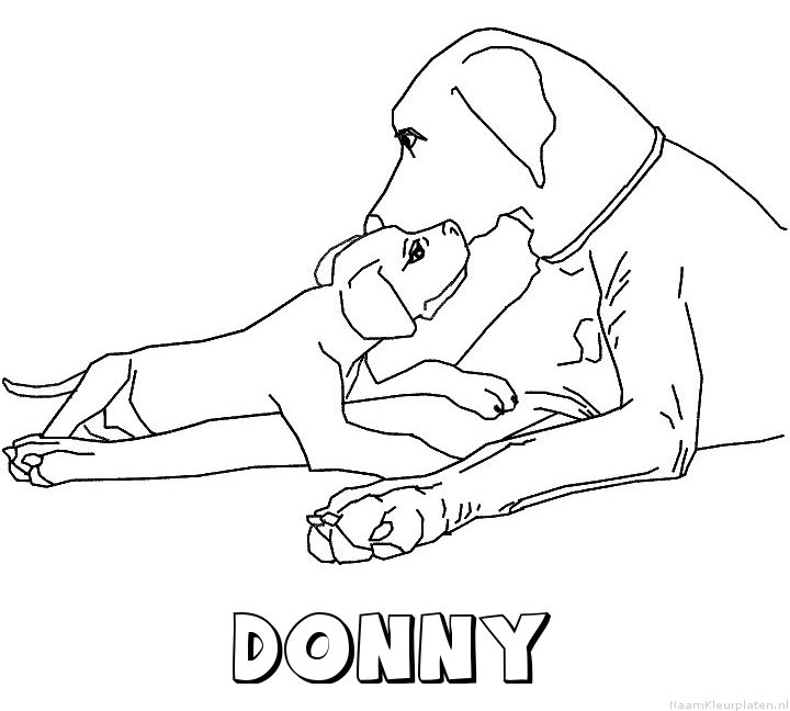 Donny hond puppy kleurplaat