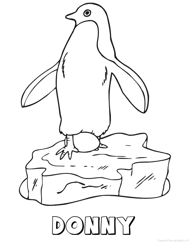 Donny pinguin kleurplaat