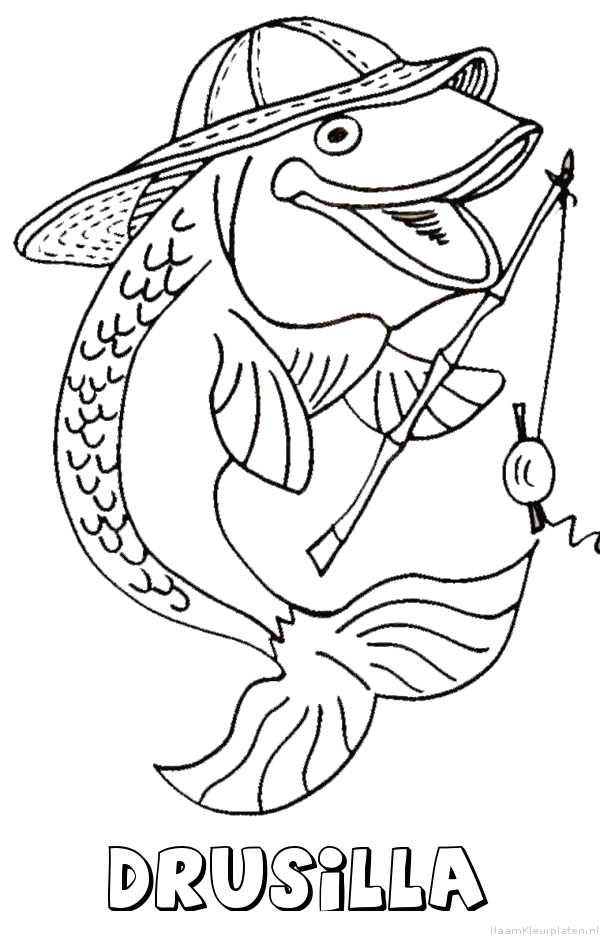 Drusilla vissen kleurplaat