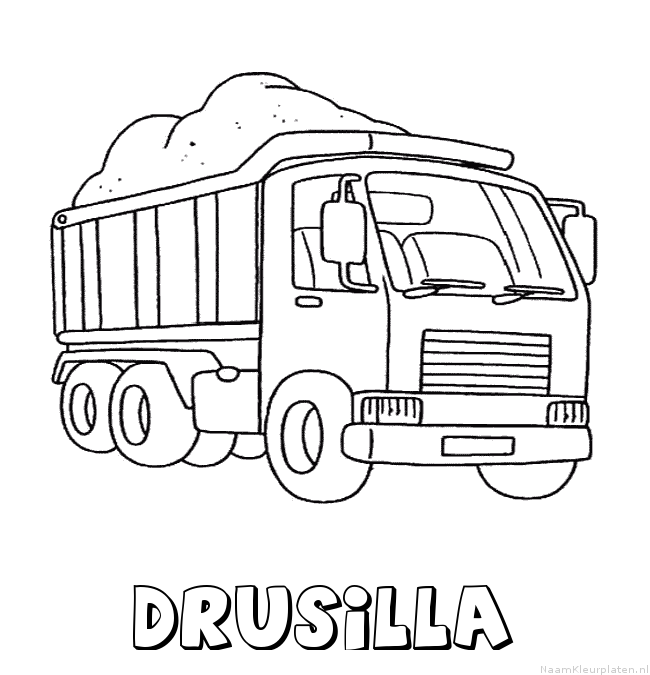 Drusilla vrachtwagen kleurplaat