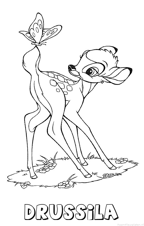Drussila bambi kleurplaat