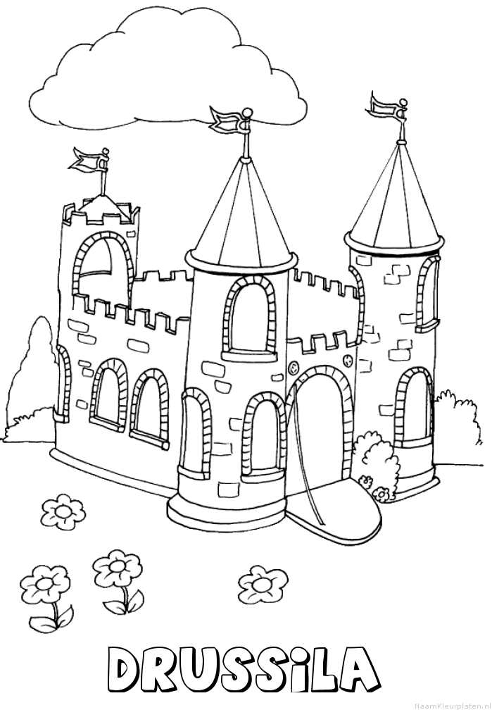 Drussila kasteel kleurplaat