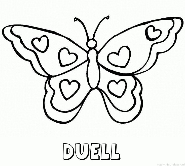 Duell vlinder hartjes