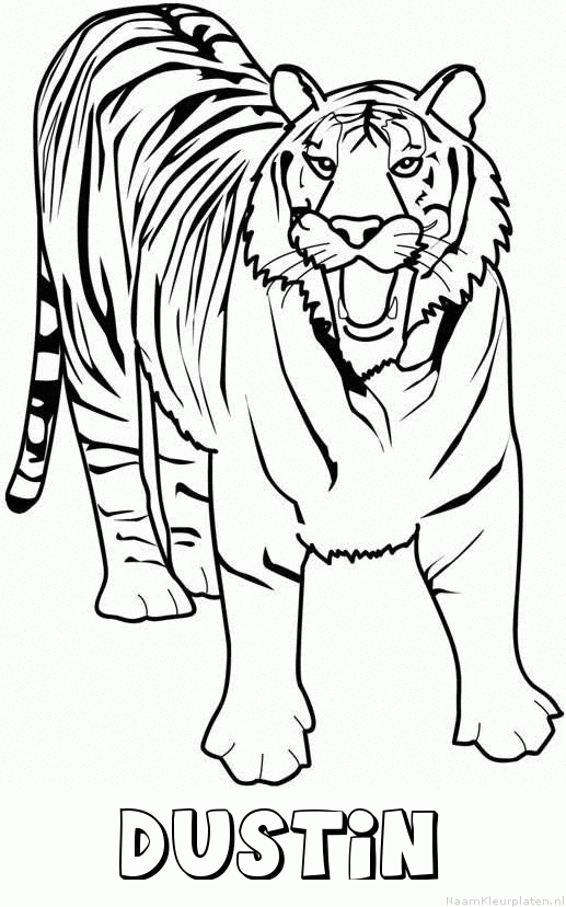 Dustin tijger 2 kleurplaat