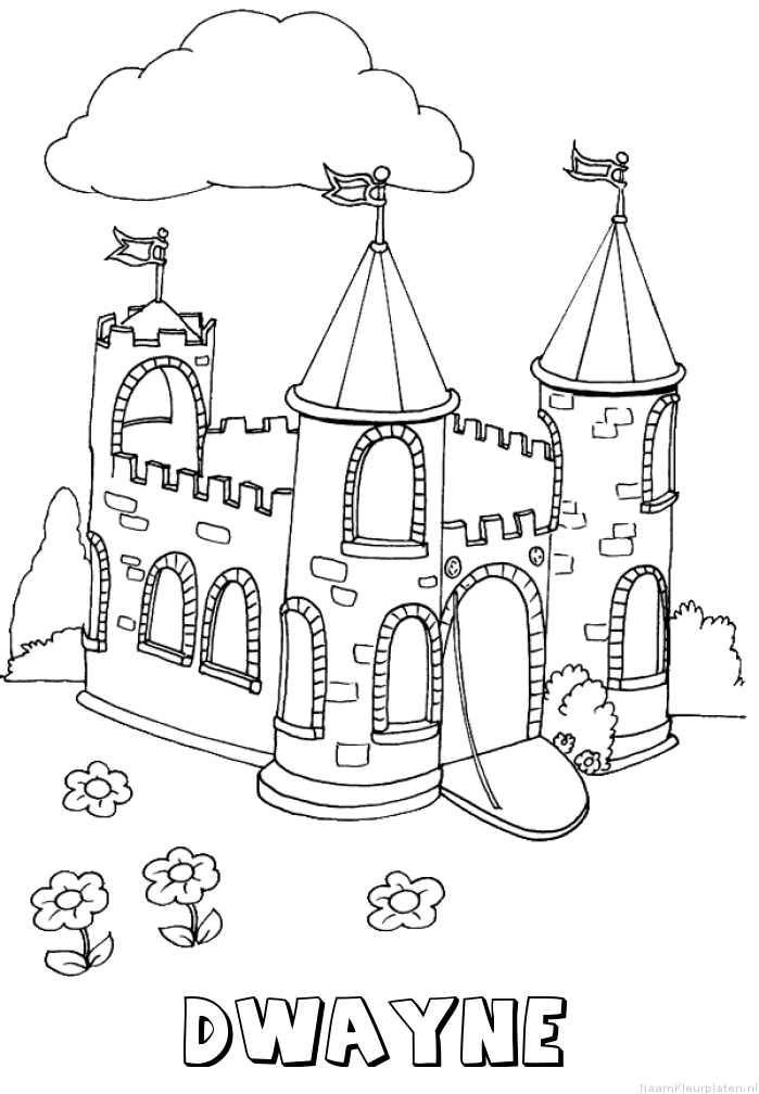 Dwayne kasteel kleurplaat