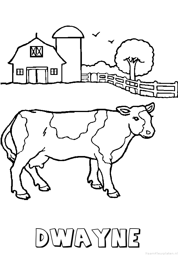 Dwayne koe kleurplaat