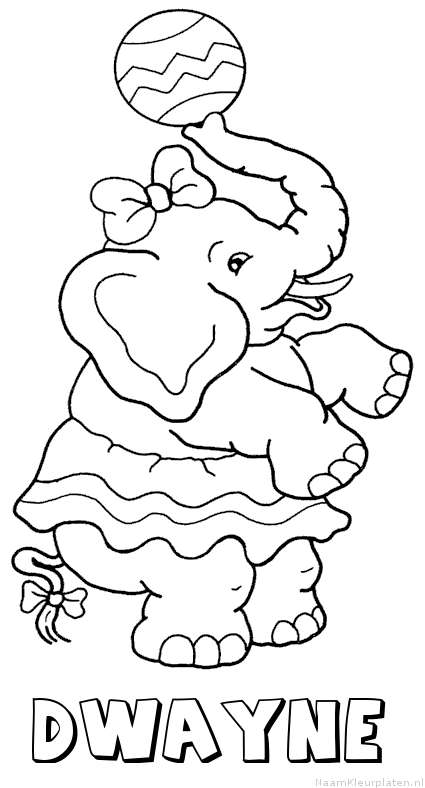 Dwayne olifant kleurplaat