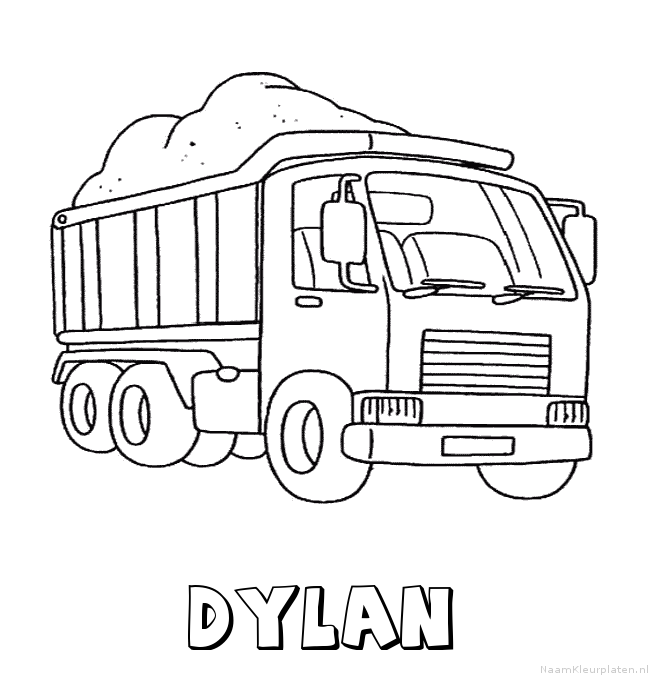 Dylan vrachtwagen kleurplaat