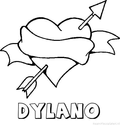 Dylano liefde kleurplaat