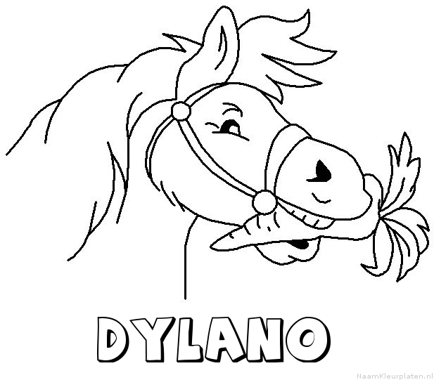 Dylano paard van sinterklaas kleurplaat