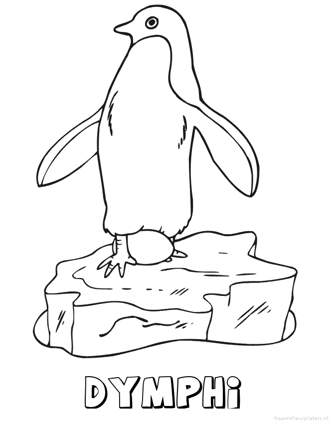 Dymphi pinguin kleurplaat