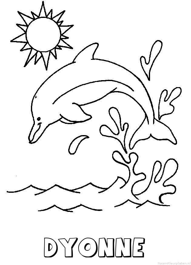 Dyonne dolfijn kleurplaat