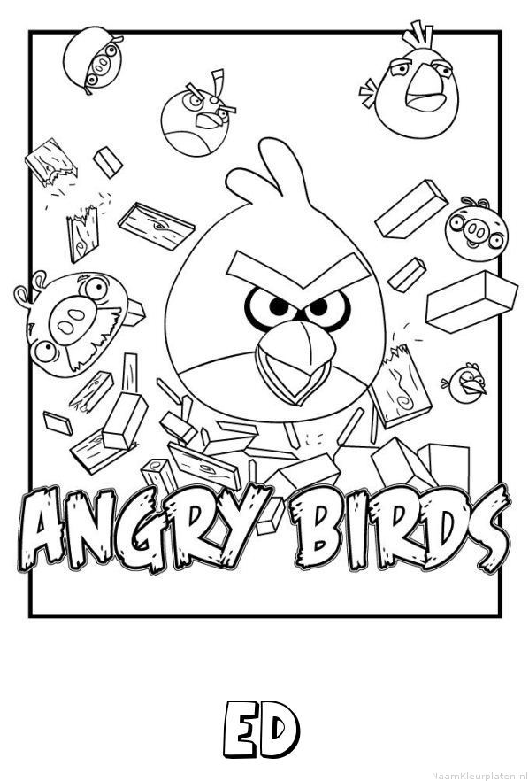 Ed angry birds kleurplaat