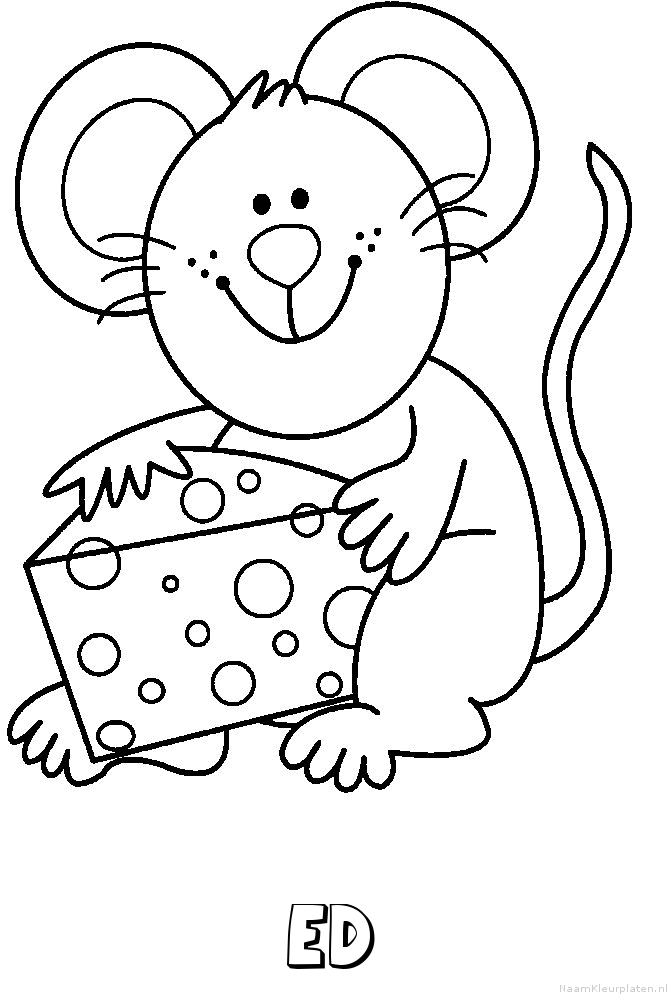 Ed muis kaas kleurplaat