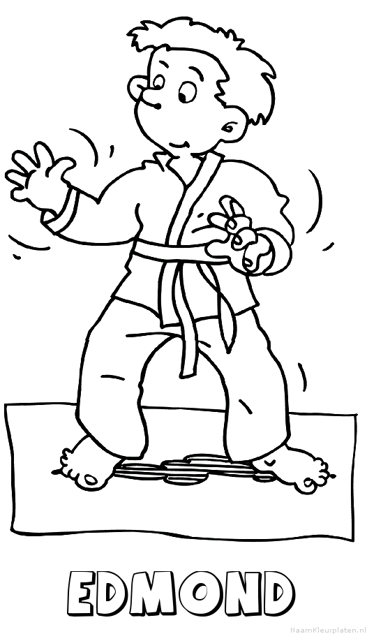 Edmond judo kleurplaat