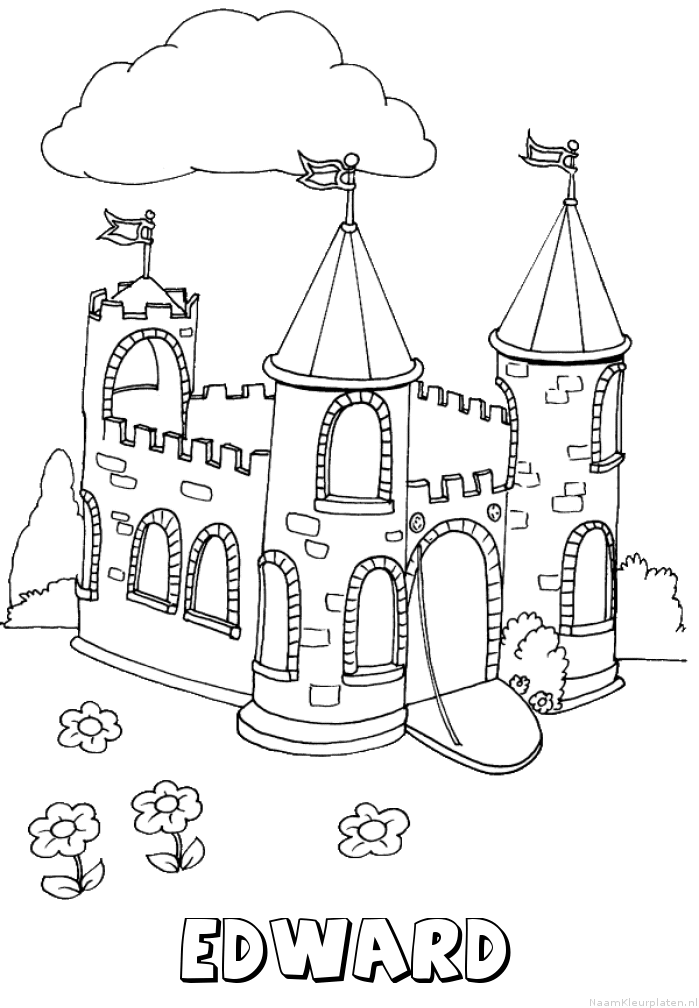 Edward kasteel kleurplaat