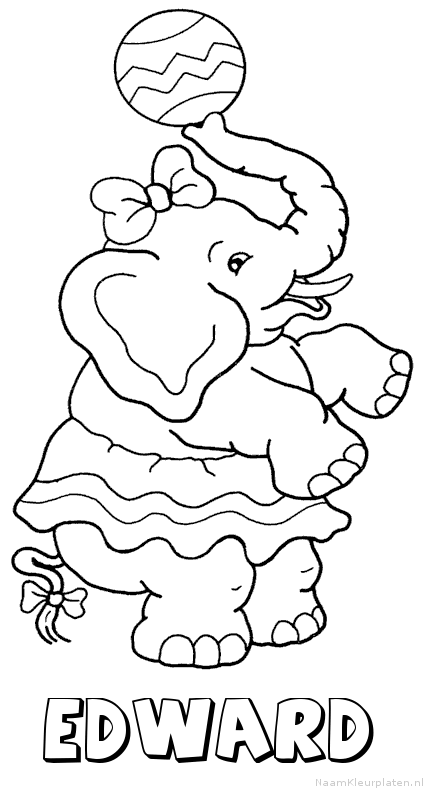 Edward olifant kleurplaat