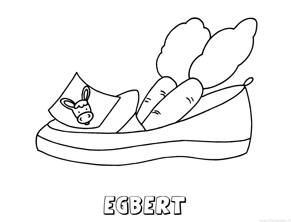 Egbert schoen zetten kleurplaat