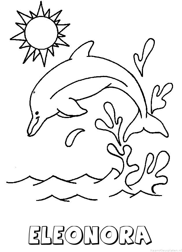 Eleonora dolfijn kleurplaat