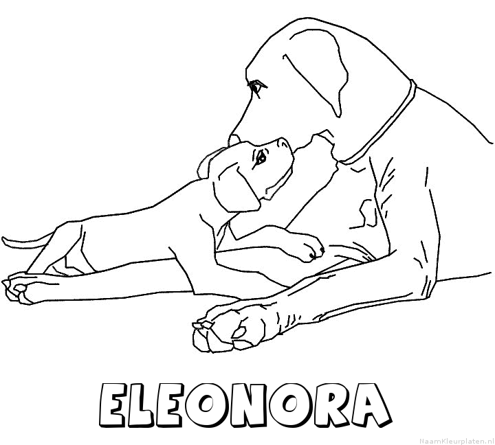 Eleonora hond puppy kleurplaat