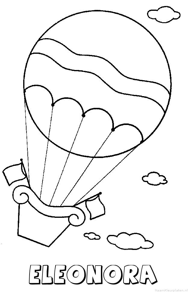 Eleonora luchtballon kleurplaat