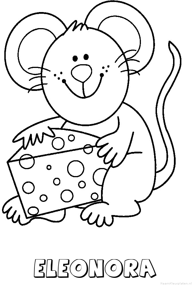 Eleonora muis kaas kleurplaat