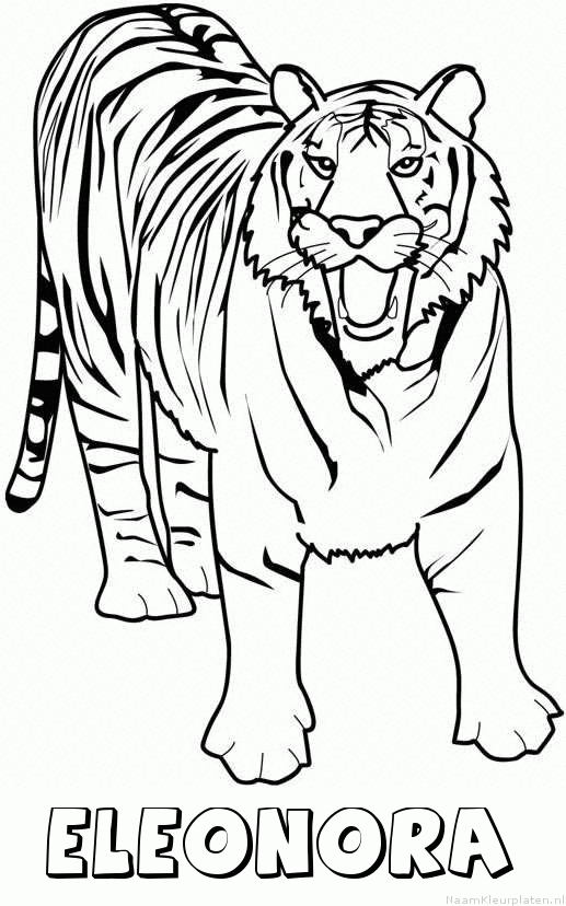 Eleonora tijger 2 kleurplaat