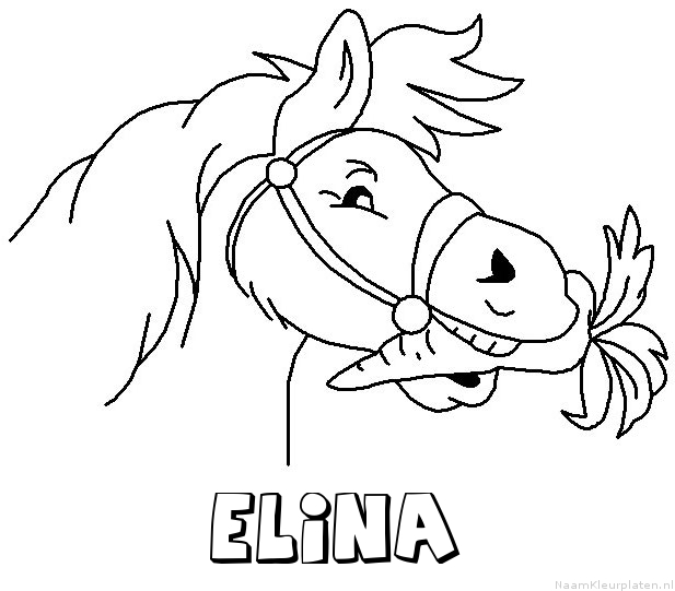 Elina paard van sinterklaas kleurplaat