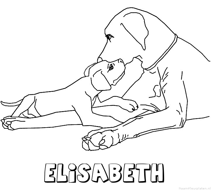 Elisabeth hond puppy kleurplaat