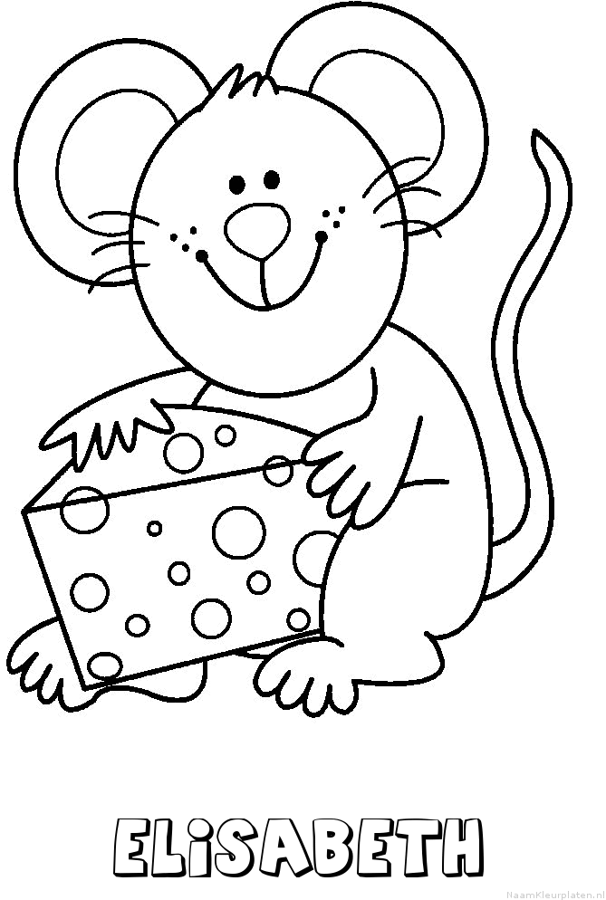 Elisabeth muis kaas kleurplaat