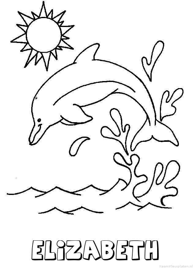 Elizabeth dolfijn kleurplaat