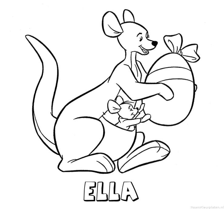Ella kangoeroe kleurplaat