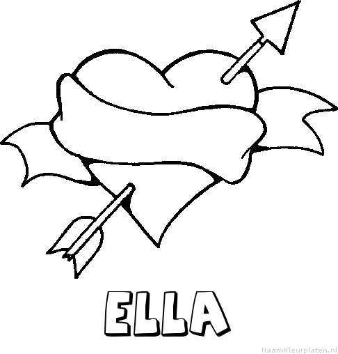 Ella liefde kleurplaat
