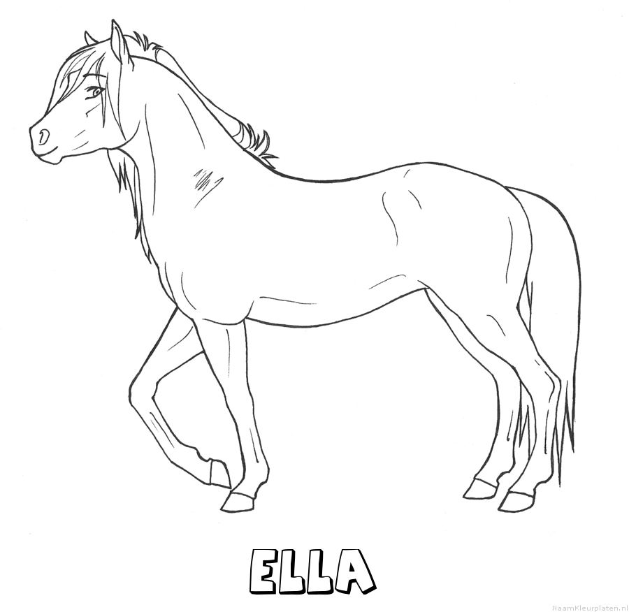 Ella paard kleurplaat