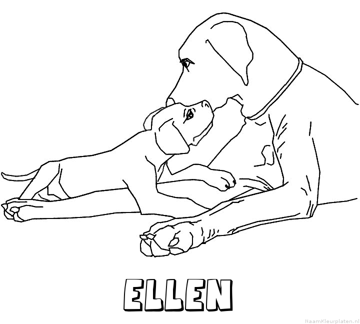 Ellen hond puppy kleurplaat