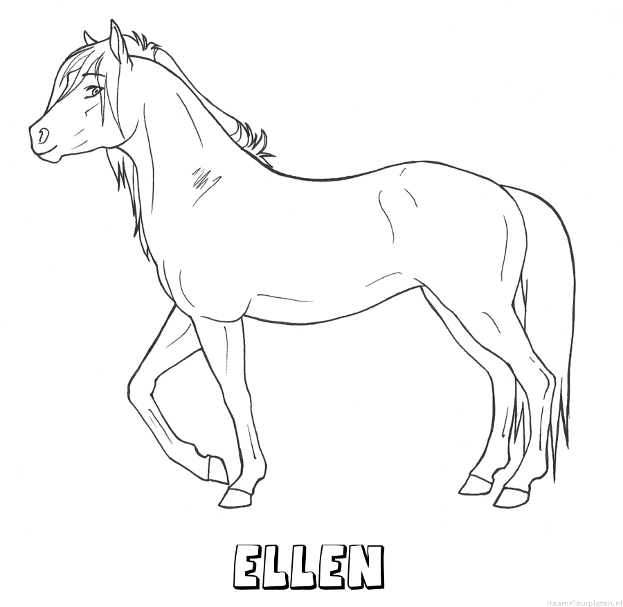 Ellen paard kleurplaat