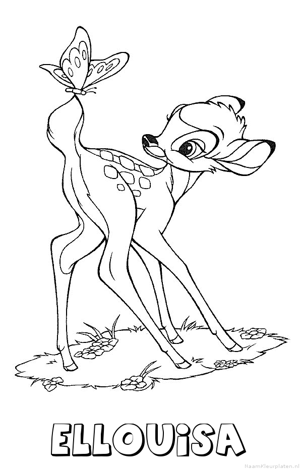 Ellouisa bambi kleurplaat
