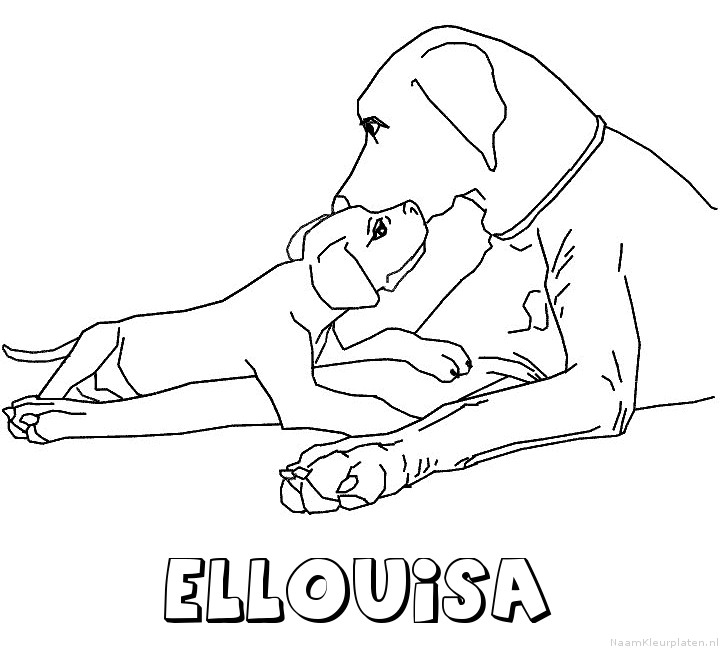 Ellouisa hond puppy kleurplaat