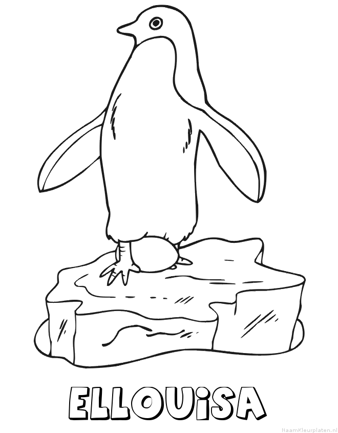 Ellouisa pinguin kleurplaat