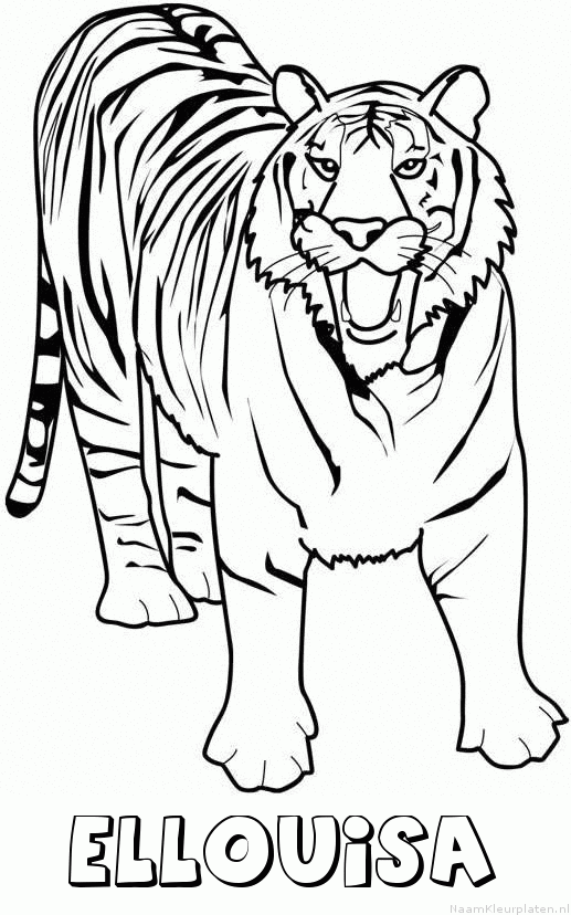 Ellouisa tijger 2 kleurplaat