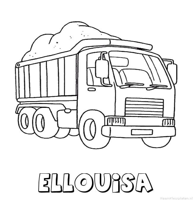 Ellouisa vrachtwagen kleurplaat