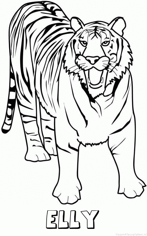 Elly tijger 2 kleurplaat